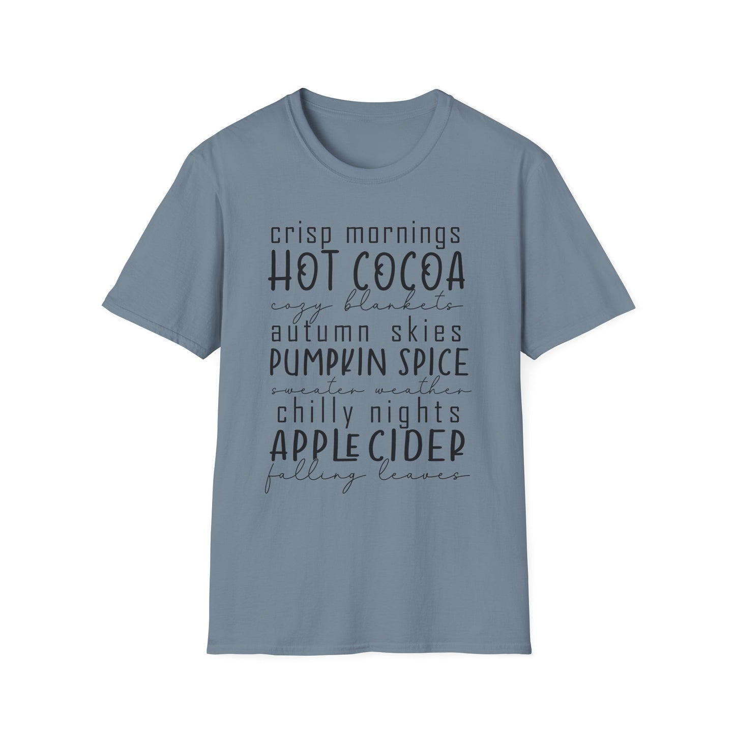 Cozy Fall T-Shirt | Autumn Vibes Shirt, Pumpkin Spice Tee, Hot Cocoa Top, Seasonal Casual Wear, Thanksgiving Gift