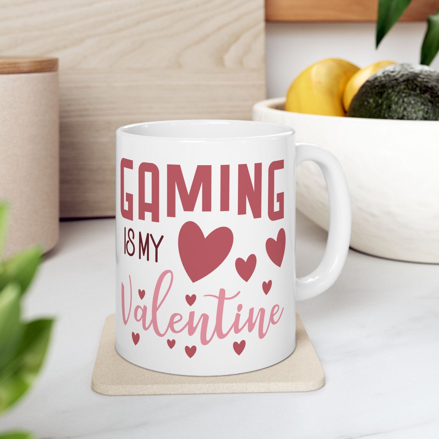 Gaming Is My Valentine Ceramic Mug — 11oz & 15oz Cute Gamer Coffee Cup