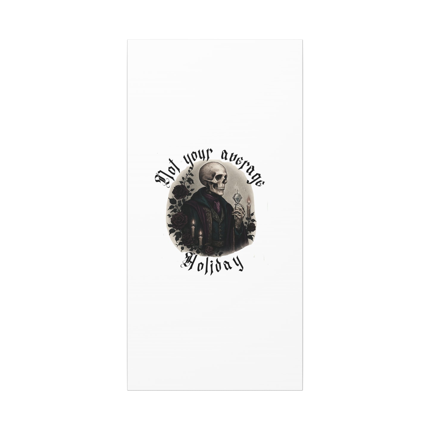 Skull Portrait Canvas Print — "Not Your Average Holiday" Gothic Wall Art