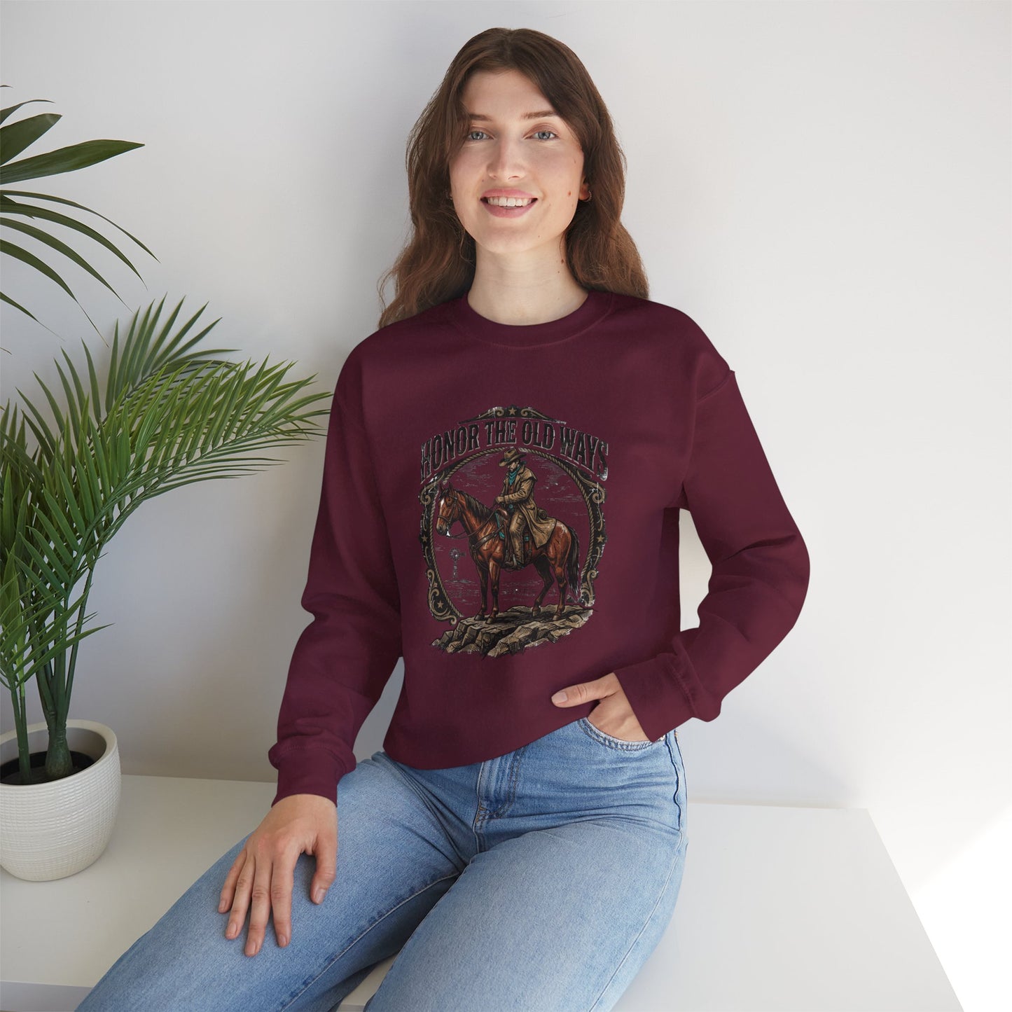 Honor the Old Ways sweatshirt | Western cowboy, vintage Americana rodeo