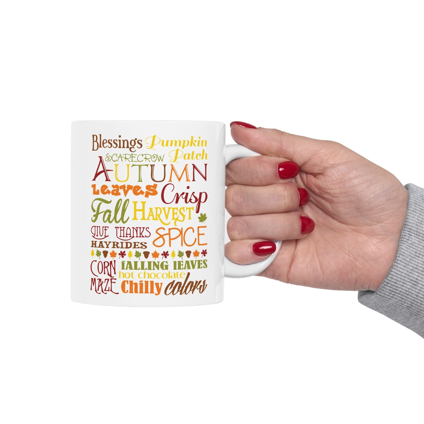 Autumn Blessings Ceramic Mug - Fall-Inspired 11oz & 15oz Coffee Cup for Cozy Moments