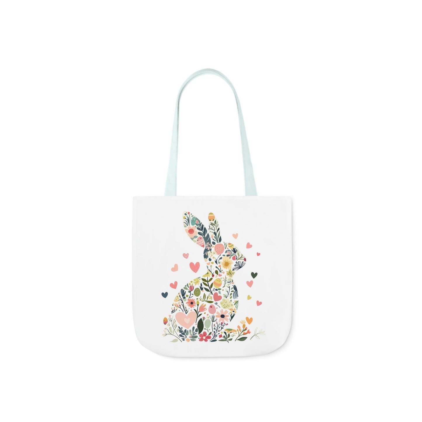Floral Bunny Canvas Tote Bag
