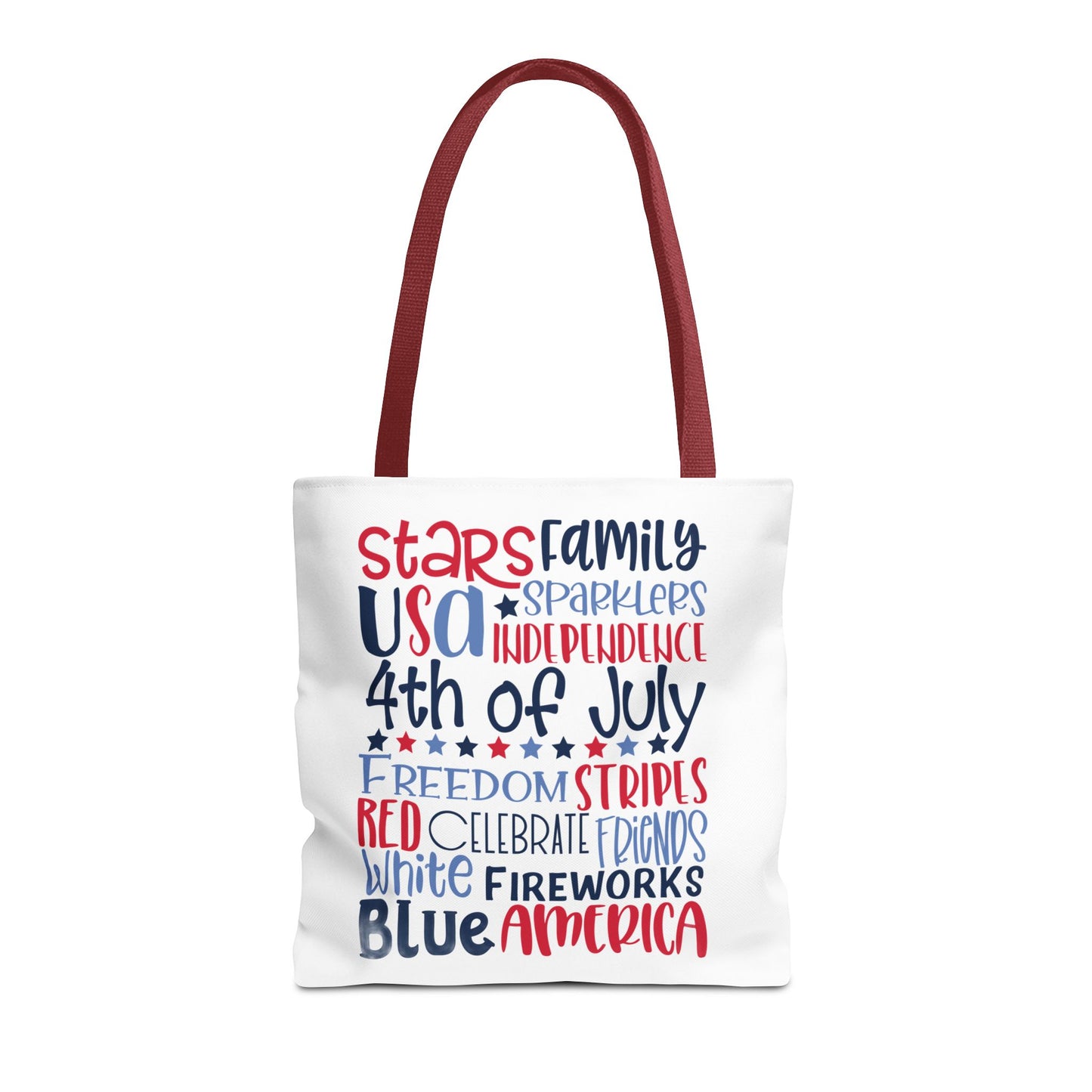 4th of July Tote Bag - USA Patriotic Stars & Stripes Independence Day Tote