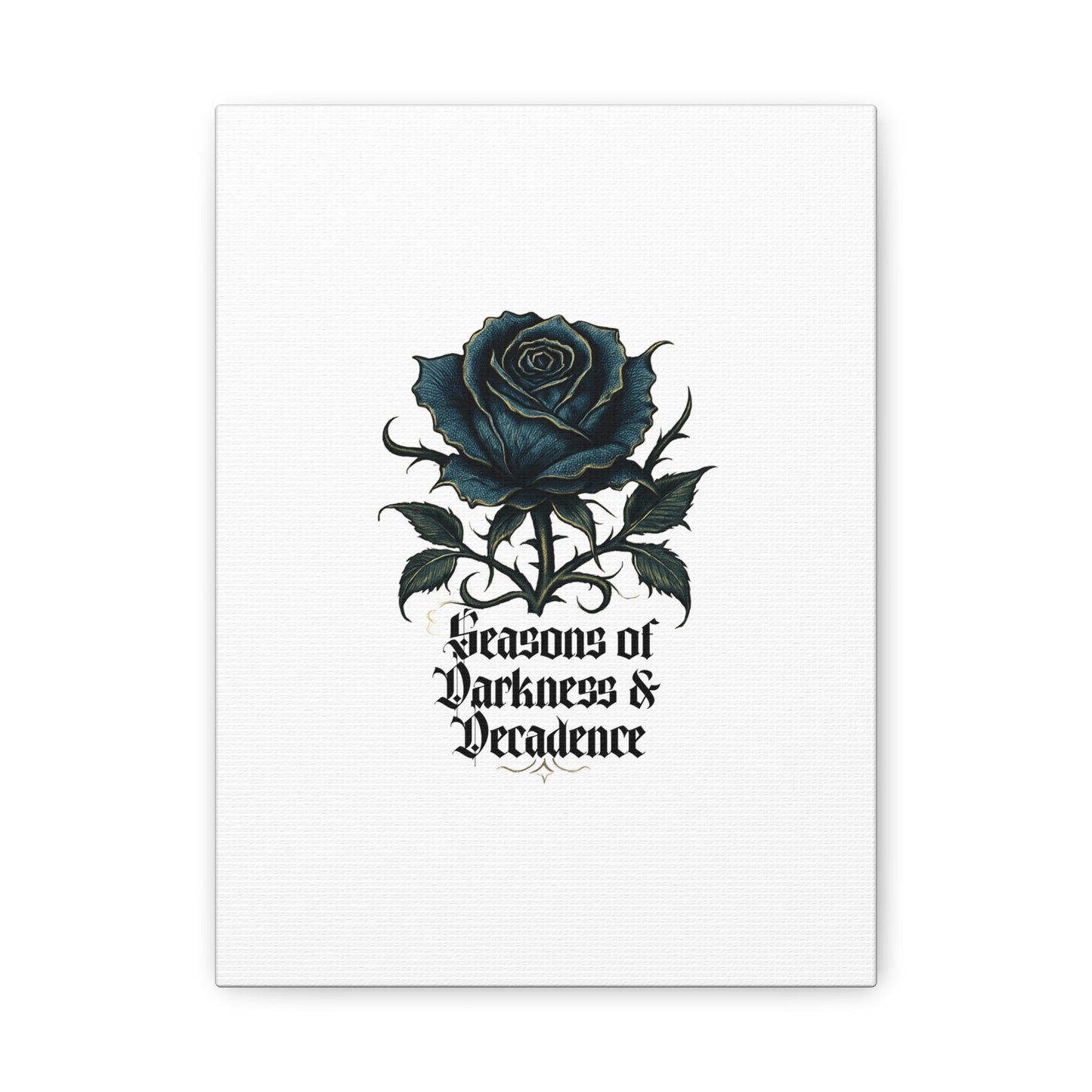 Canvas Wall Art — Gothic Blue Rose "Seasons of Darkness & Decadence"