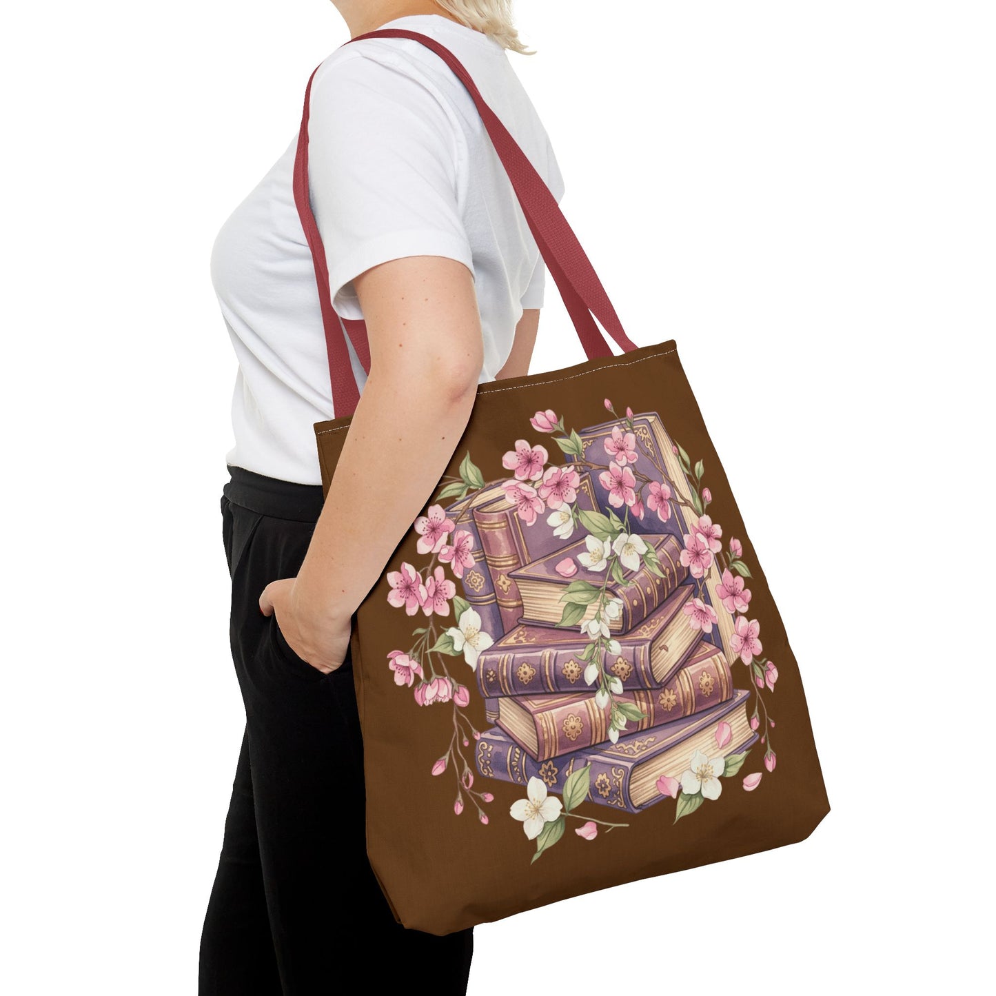 Wildflower Book Tote — Floral Print Library Tote
