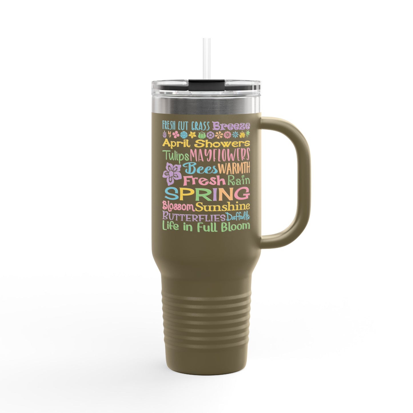 Spring Riot Word Cloud Insulated 40oz -Travel Mug Tumbler