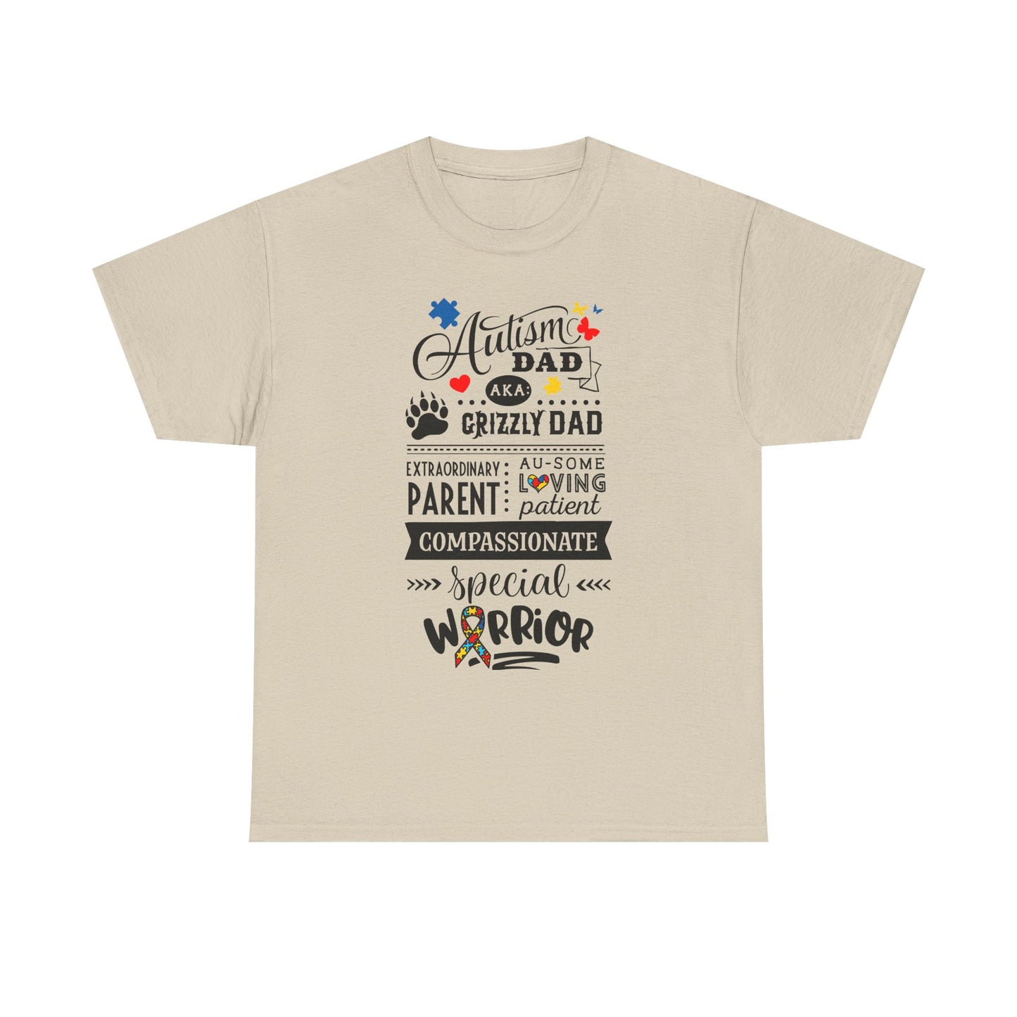 Autism Dad AKA Grizzly Dad T-shirt for Dad for Father's Day