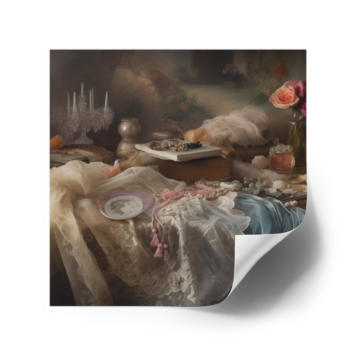 Vintage Women's Boudoir Square Sticker #2