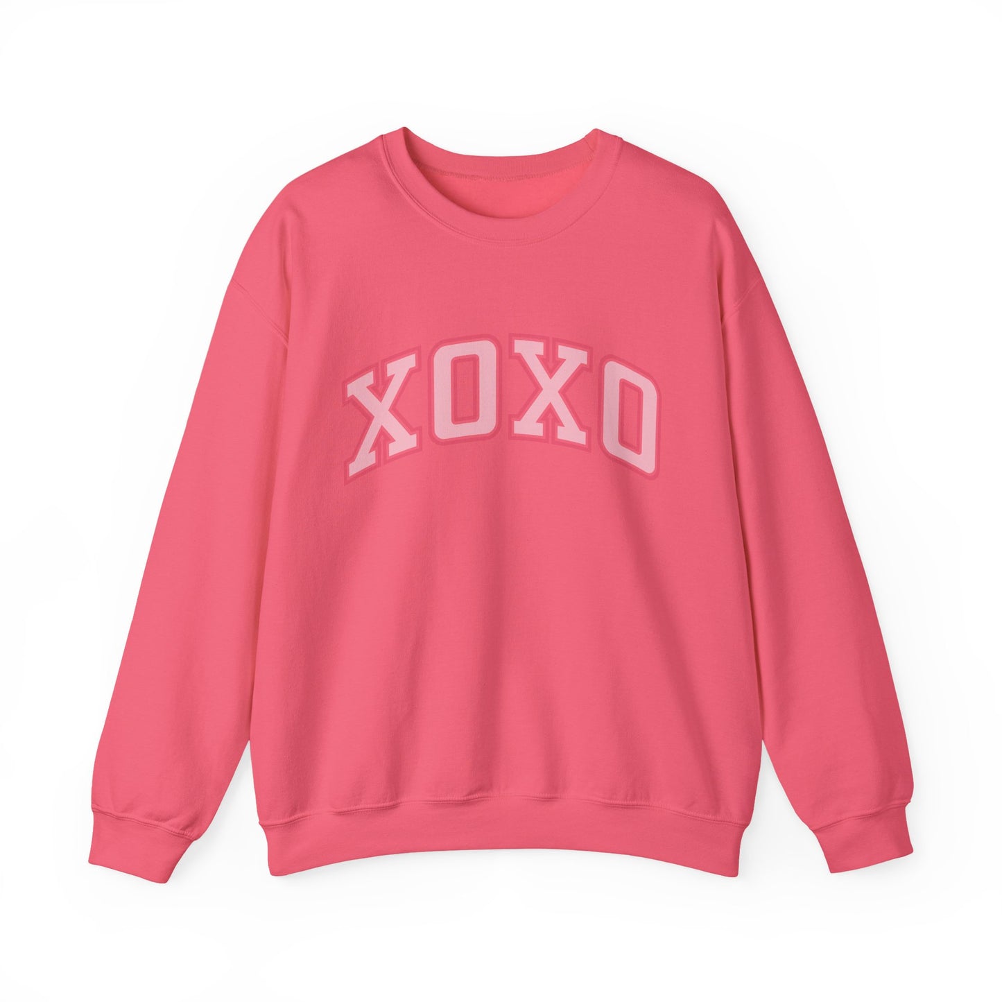XOXO Pink Varsity Crewneck Sweatshirt