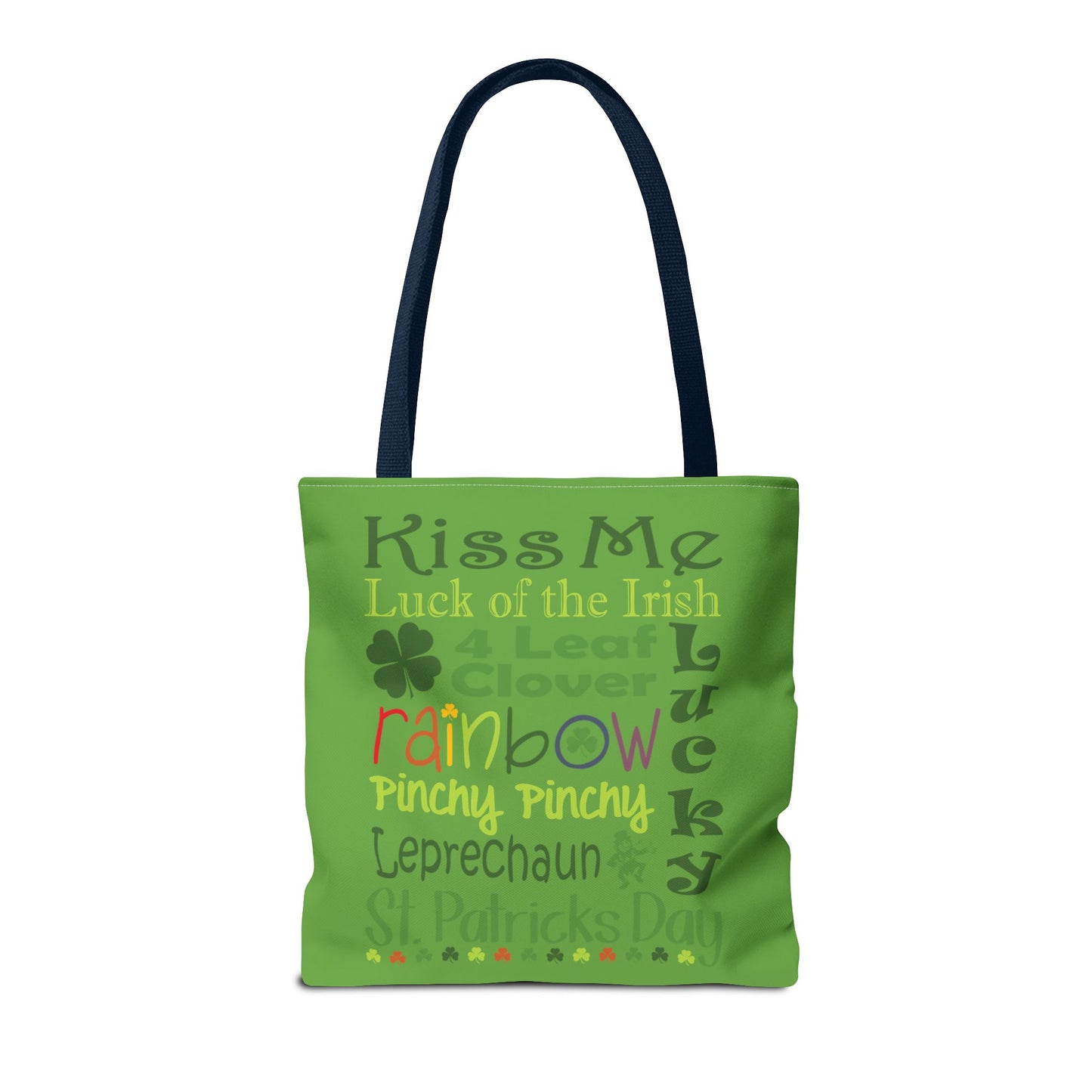 St. Patrick's Word Riot Green Tote Bag — Bold Typographic Holiday Tote - 3 Sizes