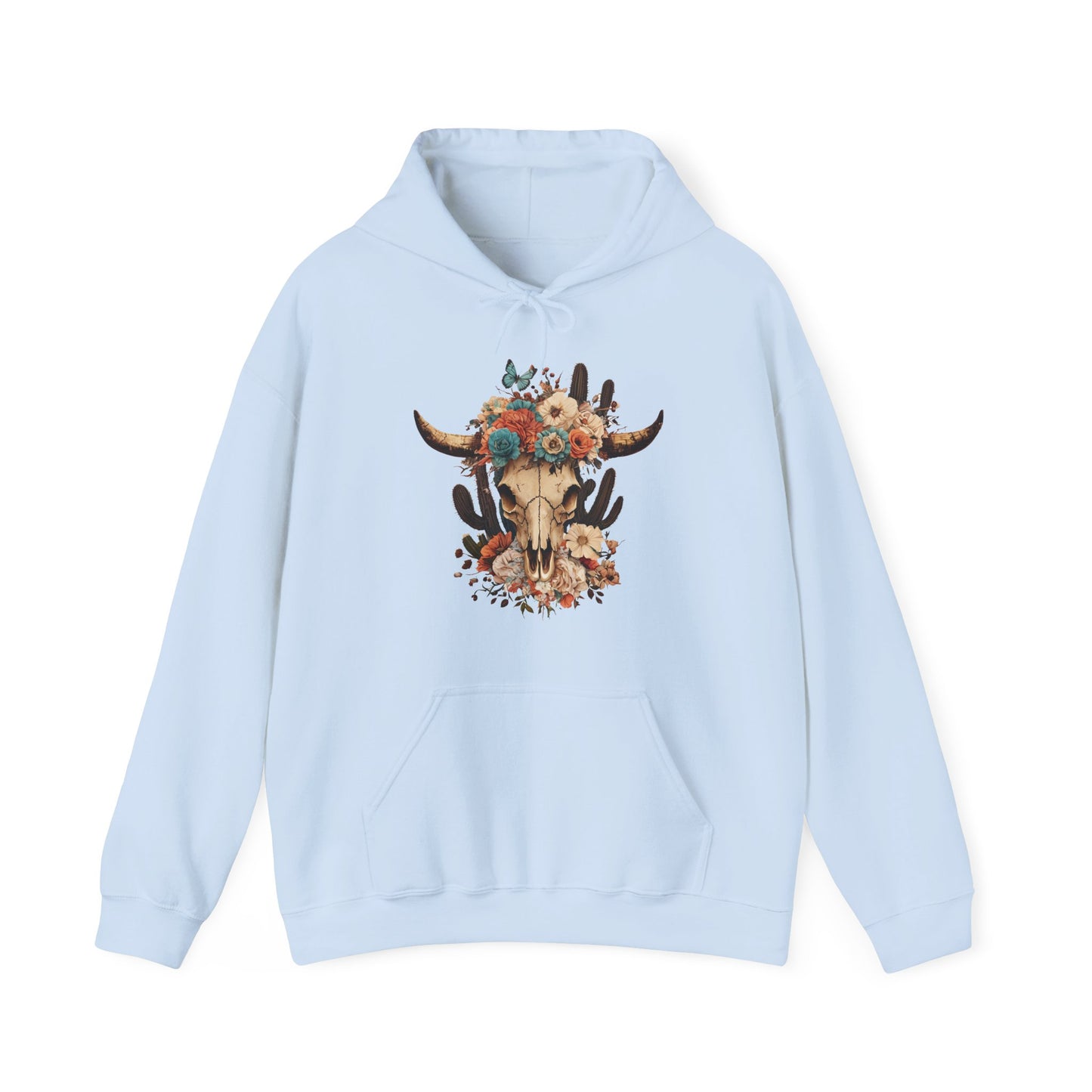 Floral Skull Women's Heavy Blend™ Hoodie, Perfect Gift for Mother's Day