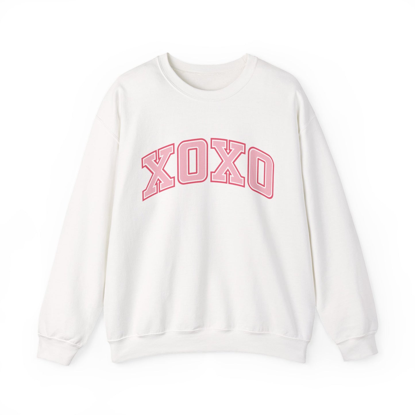 XOXO Pink Varsity Crewneck Sweatshirt