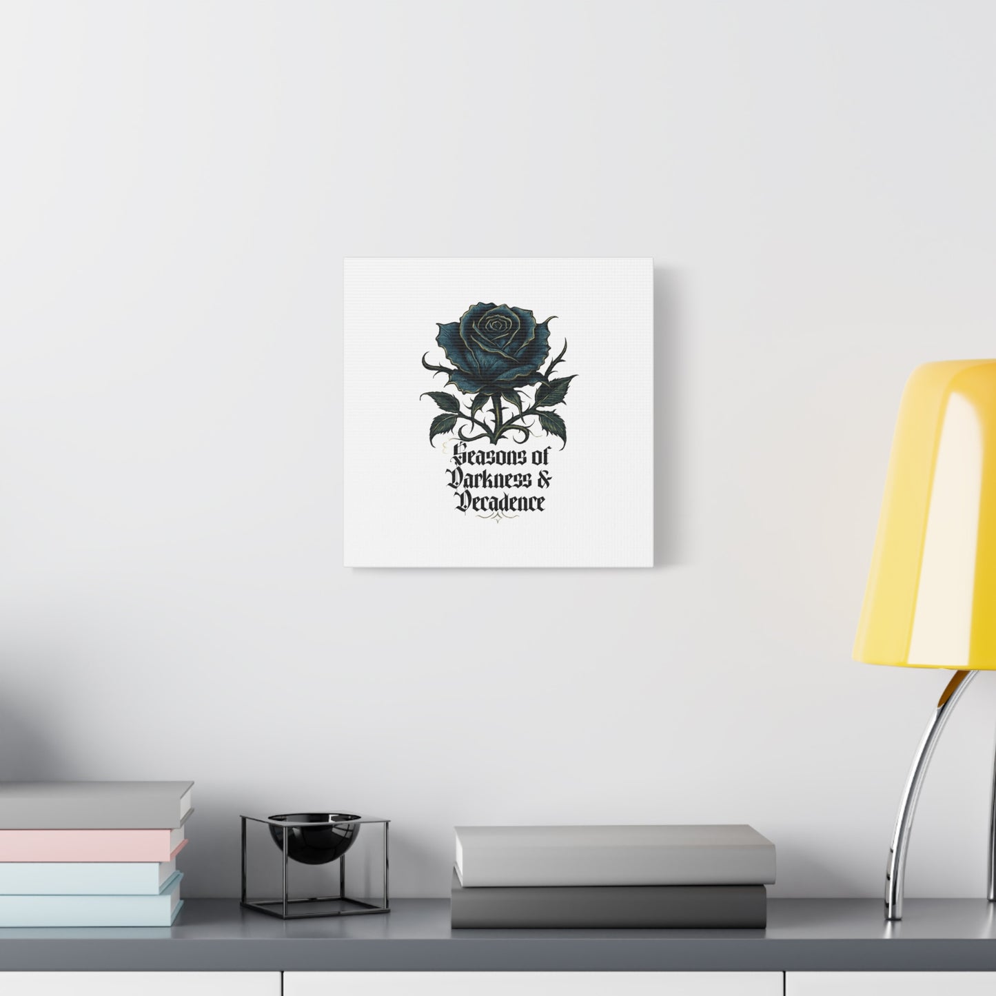 Canvas Wall Art — Gothic Blue Rose "Seasons of Darkness & Decadence"