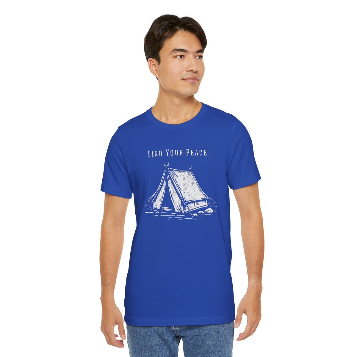 Find Your Peace Tent Camping Graphic Unisex Tee