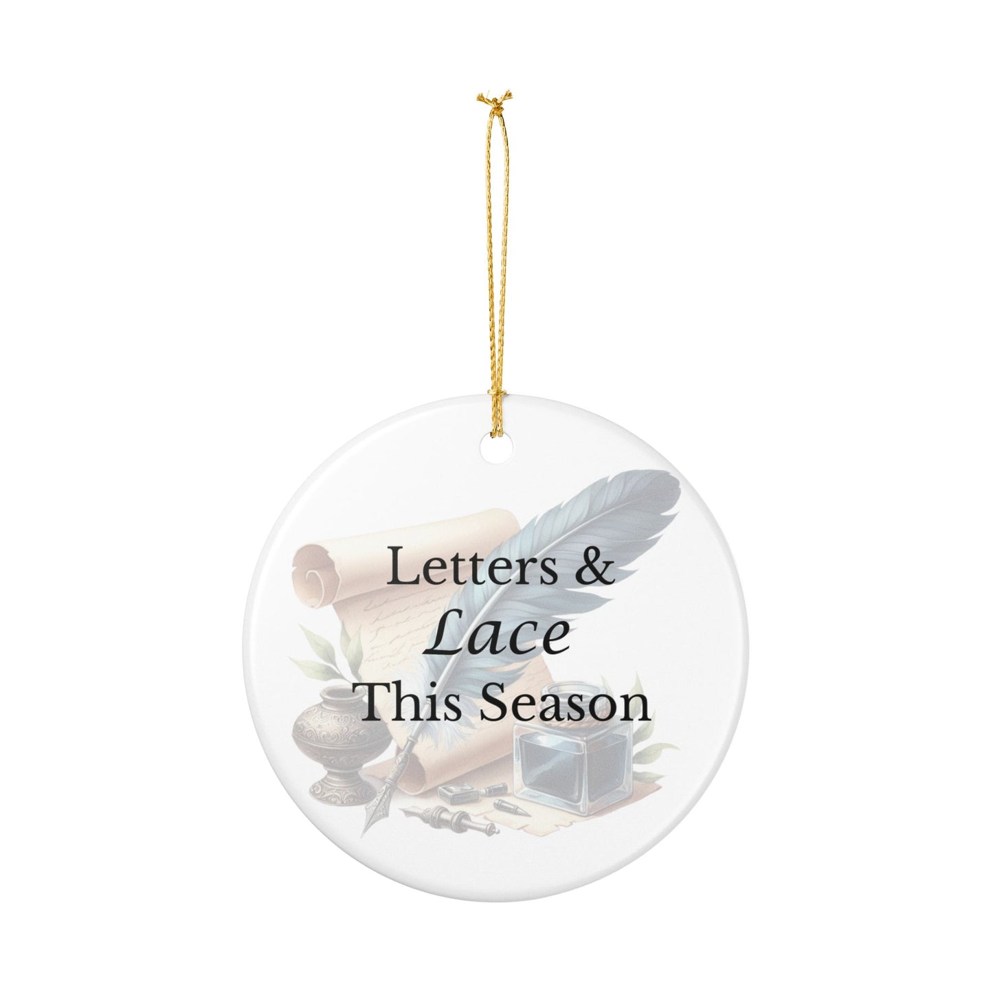 Ceramic Ornament Regency Letters & Lace