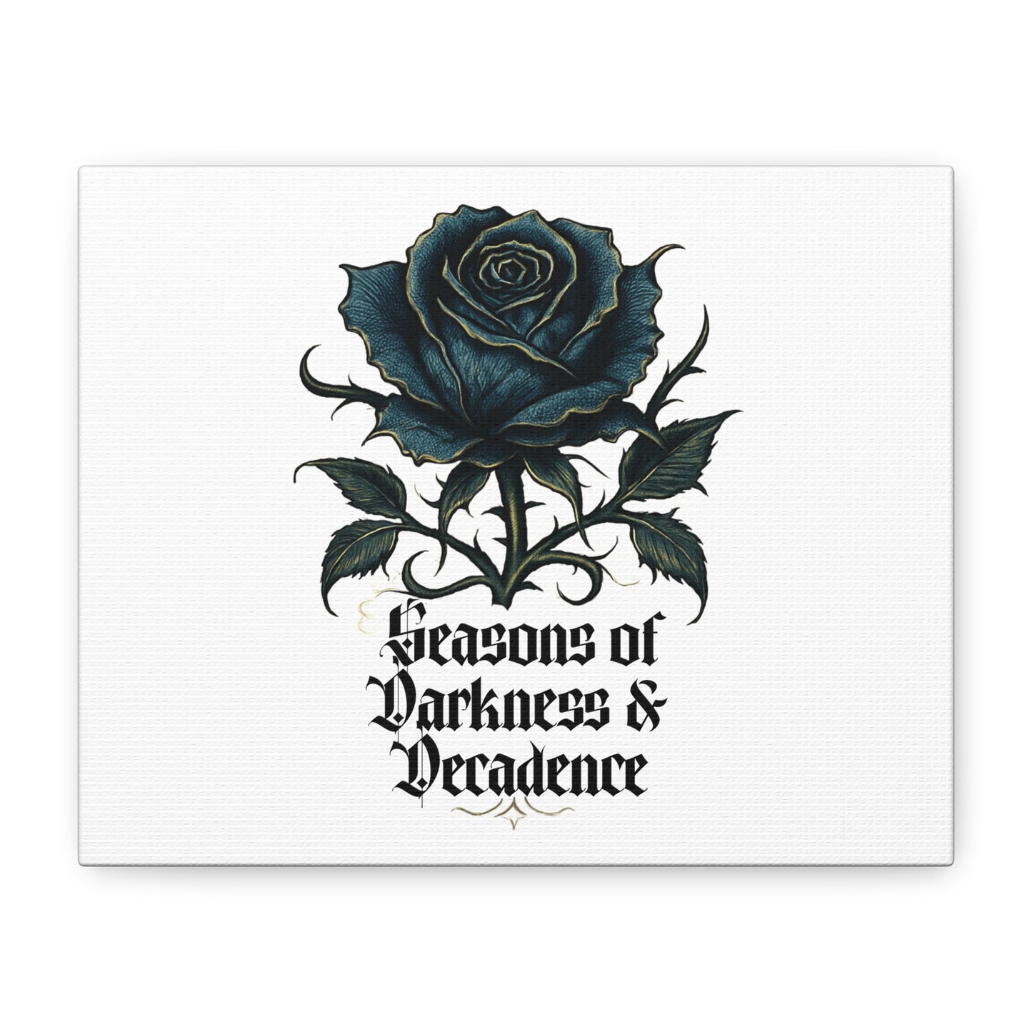 Canvas Wall Art — Gothic Blue Rose "Seasons of Darkness & Decadence"