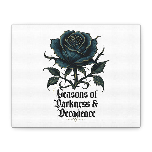 Canvas Wall Art — Gothic Blue Rose "Seasons of Darkness & Decadence"