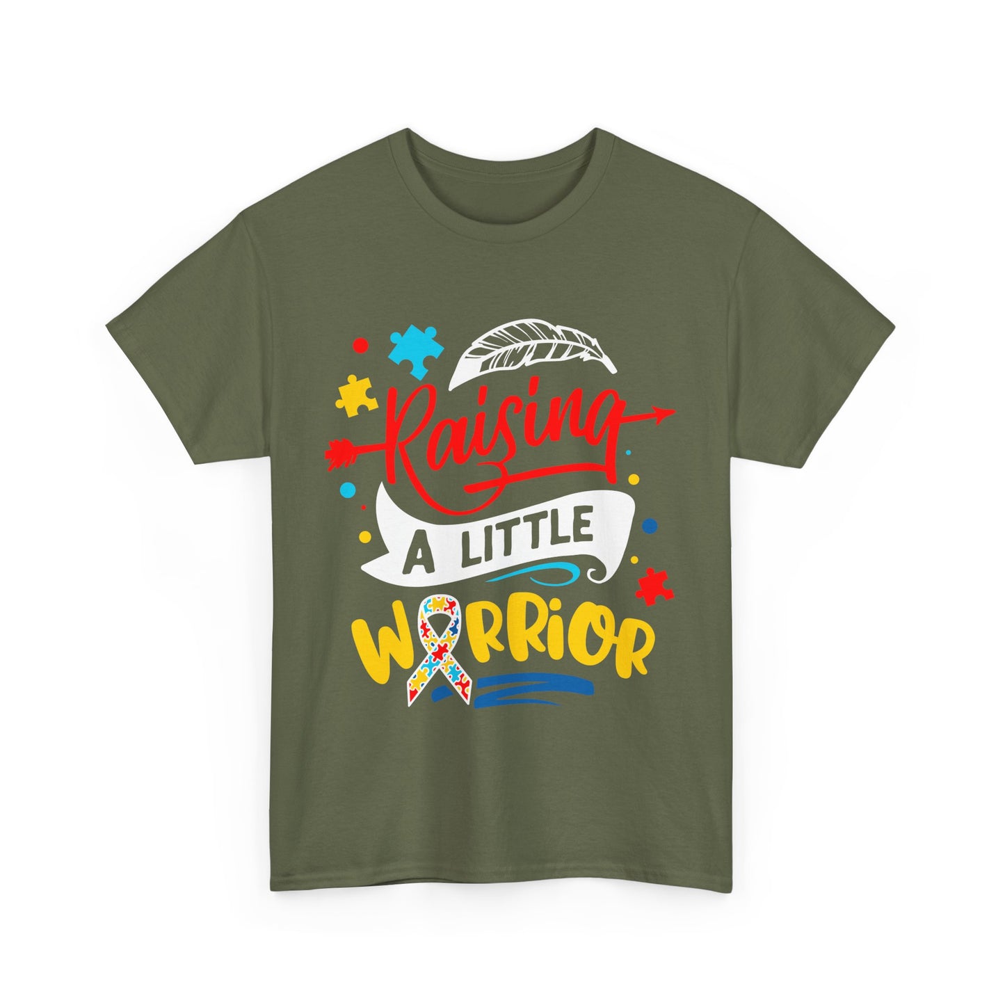 Raising A Little Warrior Autism Dad T-shirt for Dad for Father's Day