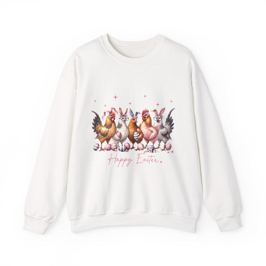 Happy Easter Themed Crewneck Women's Sweatshirt
