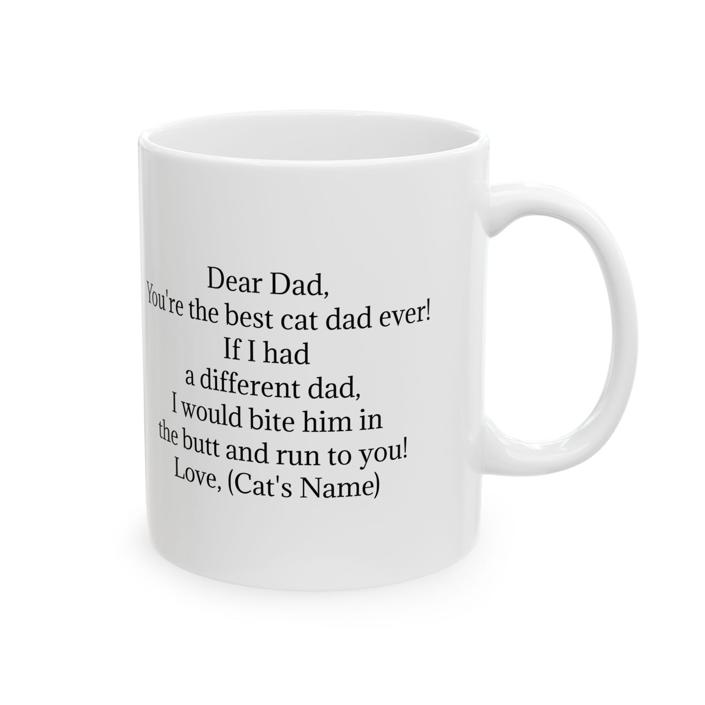 Personalized Ceramic Coffee Mug for Cat Dads - Best Cat Dad Ever Gift