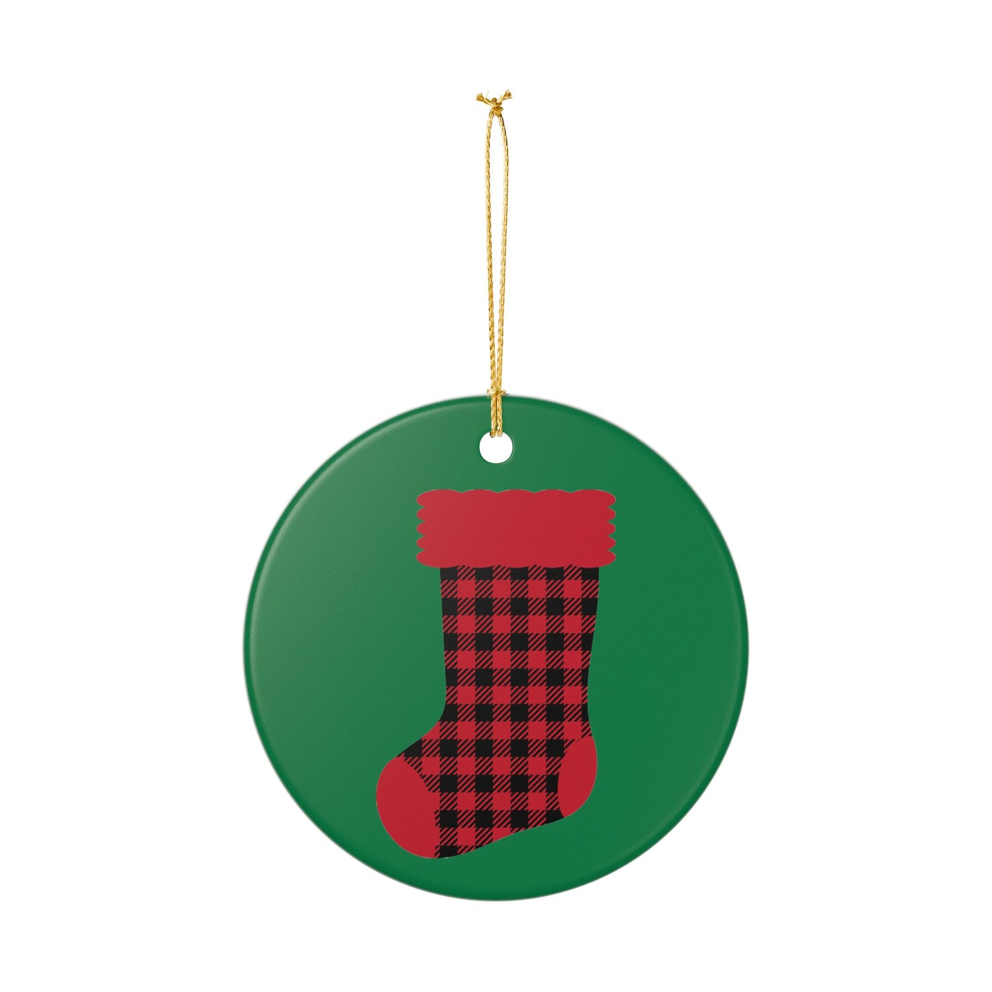 Red Flannel Christmas Stocking Ornament