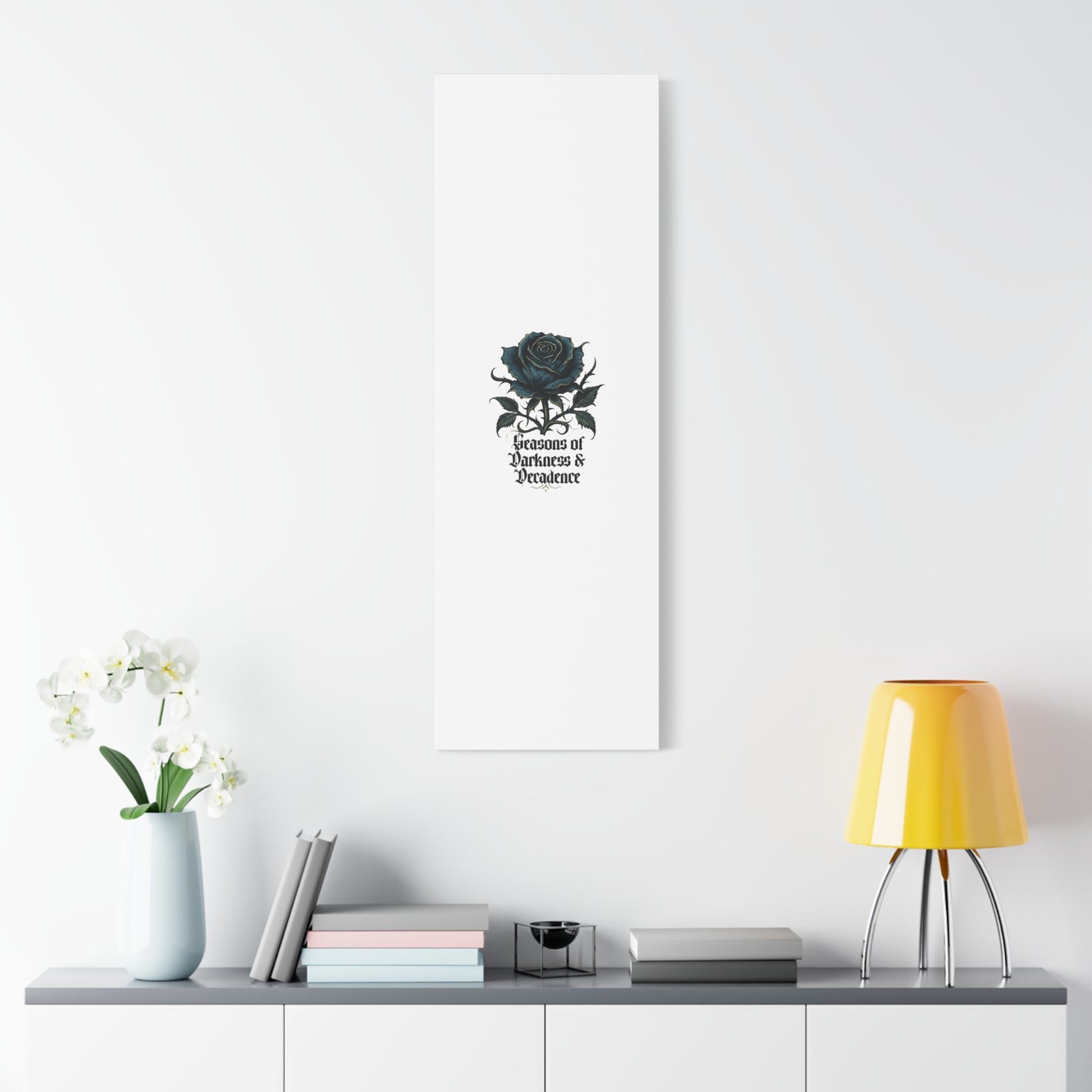 Canvas Wall Art — Gothic Blue Rose "Seasons of Darkness & Decadence"