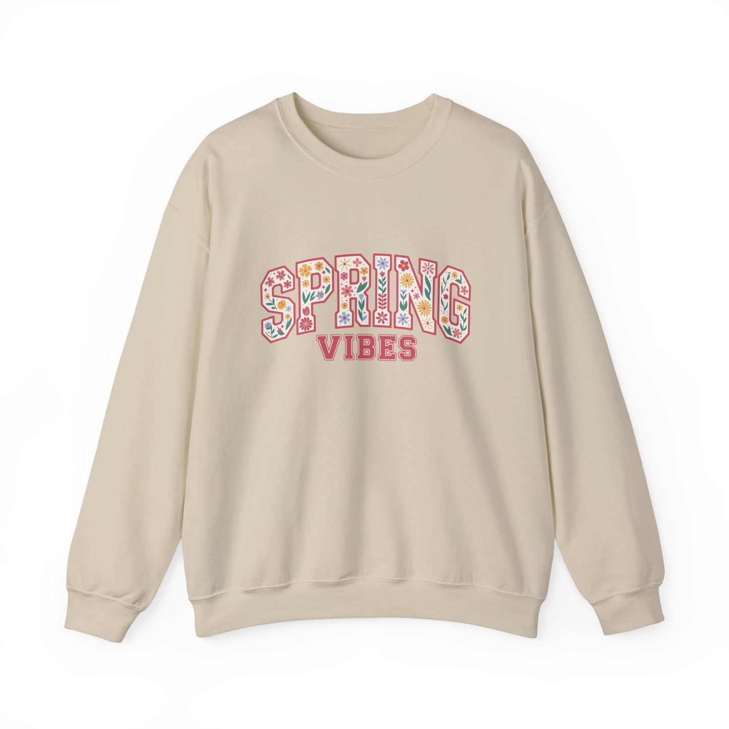 Spring Vibes Floral Crewneck Sweatshirt