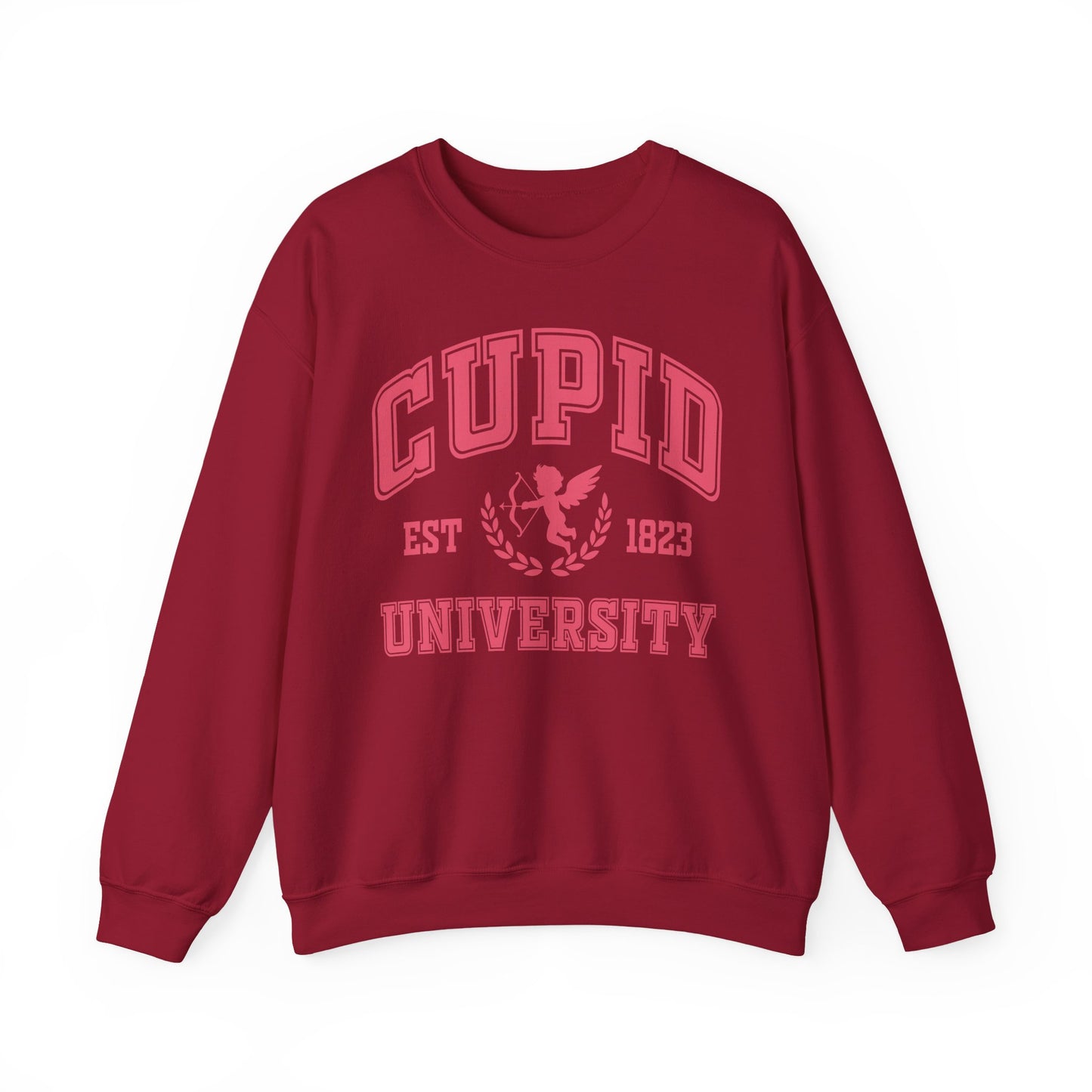 Cupid University Crewneck Sweatshirt — Valentine's Day Graphic Sweatshirt