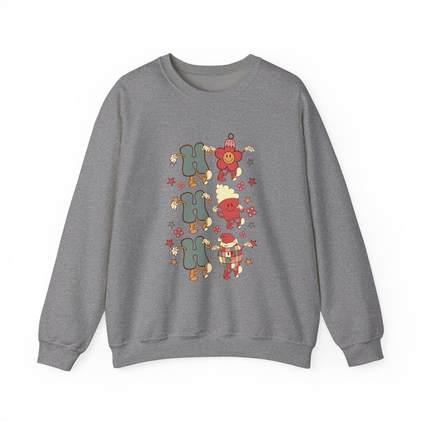 Ho Ho Ho Crewneck Sweatshirt — Christmas Holiday Sweatshirt