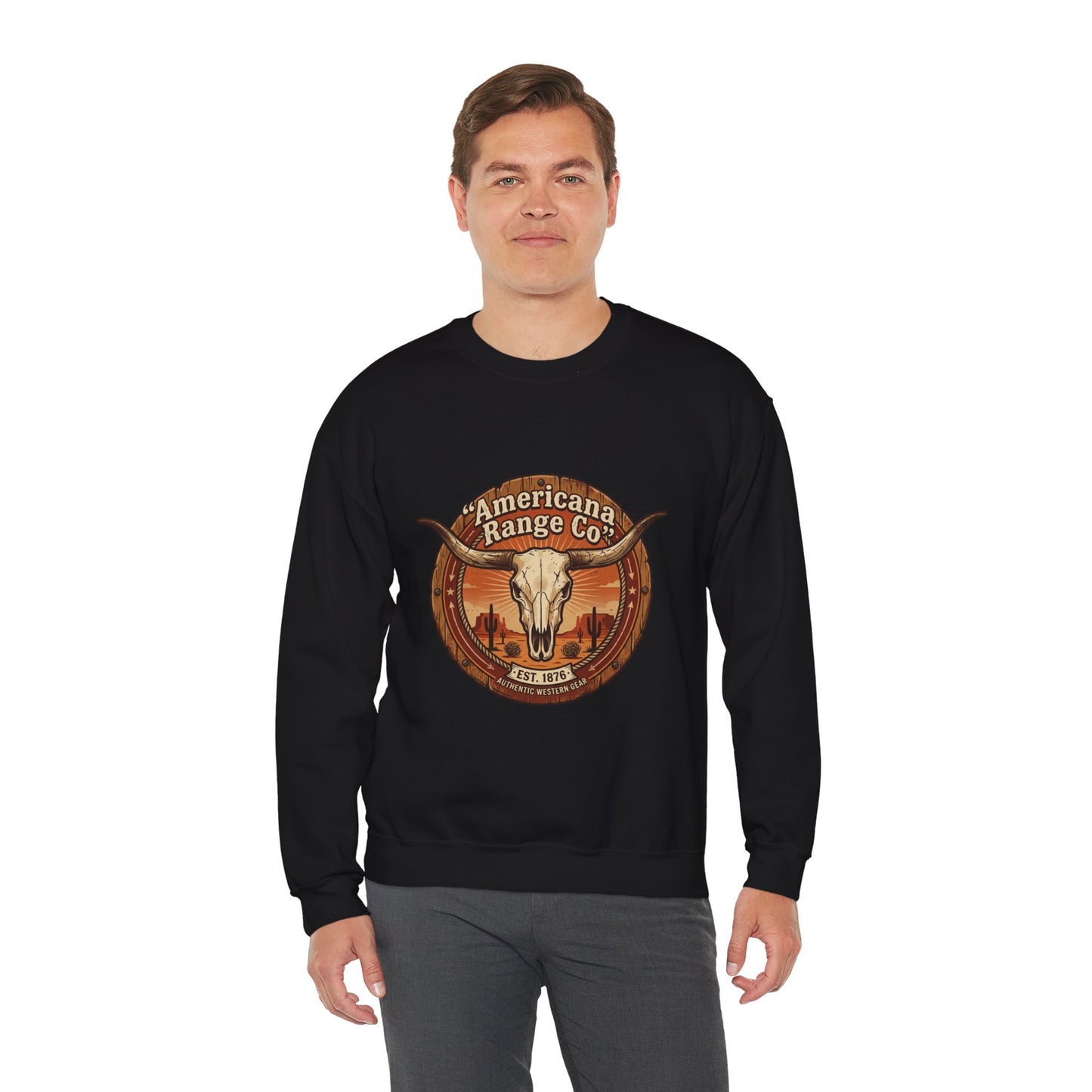 Americana Range Co. Skull Crest Sweatshirt | Western, Vintage Frontier