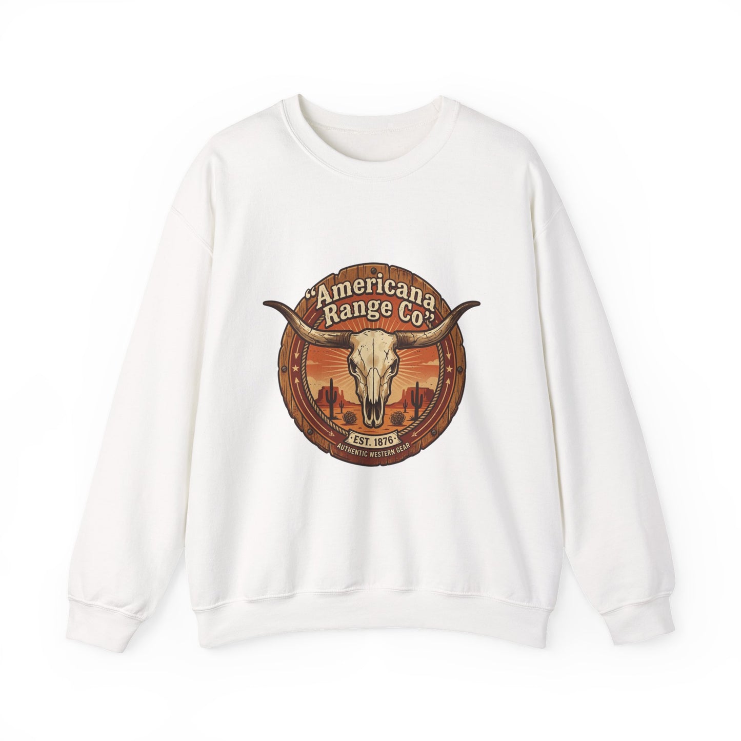 Americana Range Co. Skull Crest Sweatshirt | Western, Vintage Frontier
