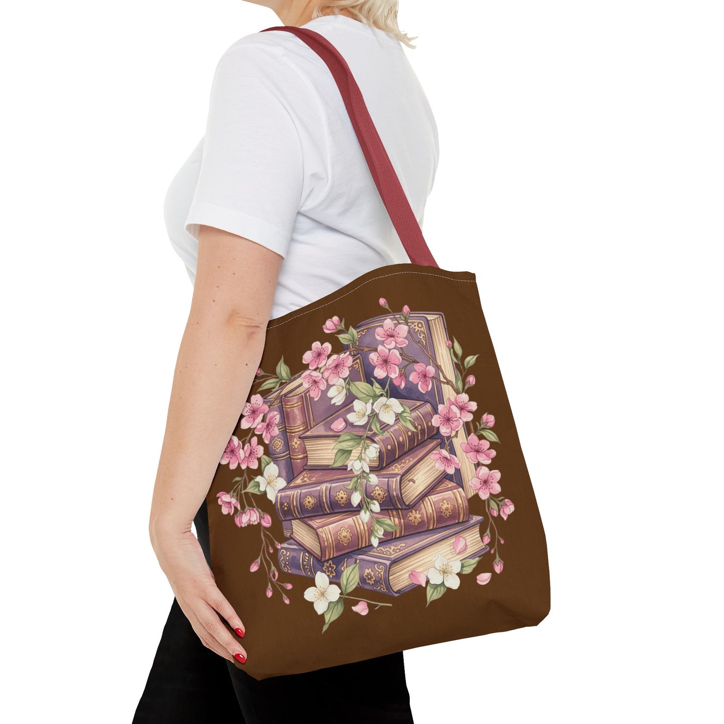 Wildflower Book Tote — Floral Print Library Tote
