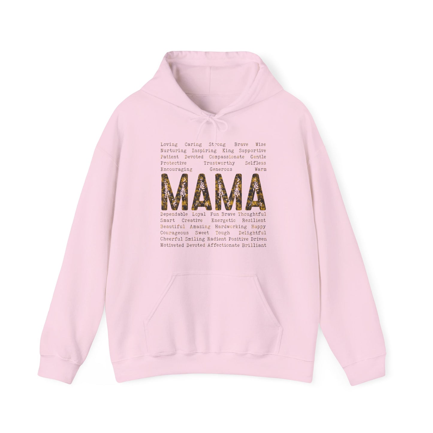 Mama Word Art Heavy Blend Hoodie - Perfect Gift for Moms