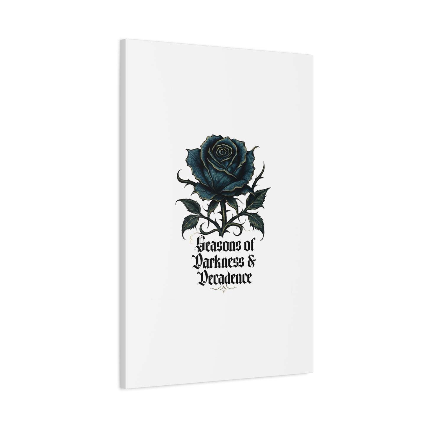 Canvas Wall Art — Gothic Blue Rose "Seasons of Darkness & Decadence"