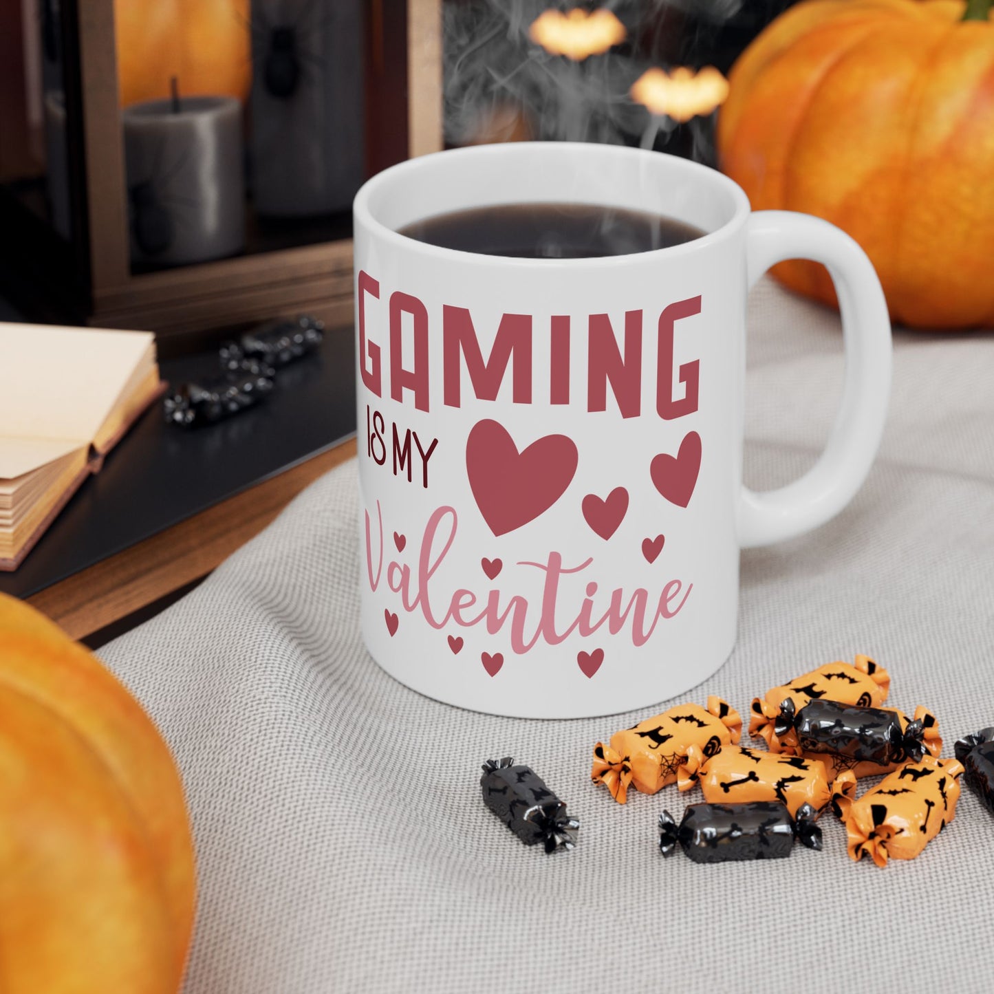 Gaming Is My Valentine Ceramic Mug — 11oz & 15oz Cute Gamer Coffee Cup