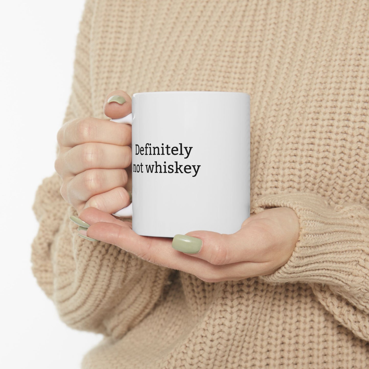 Definitely Not Whiskey White Coffee Mug (11oz & 15oz)