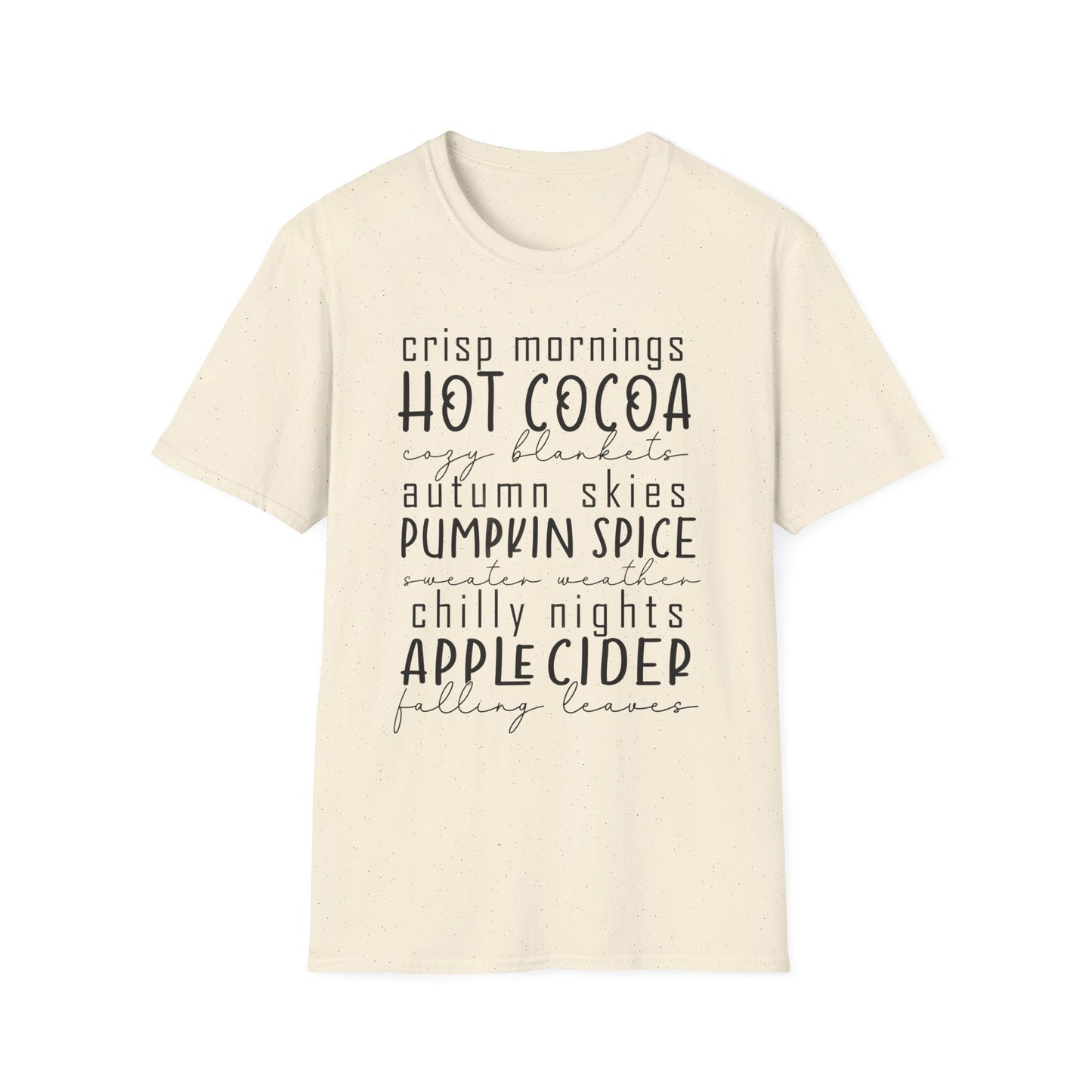Cozy Fall T-Shirt | Autumn Vibes Shirt, Pumpkin Spice Tee, Hot Cocoa Top, Seasonal Casual Wear, Thanksgiving Gift