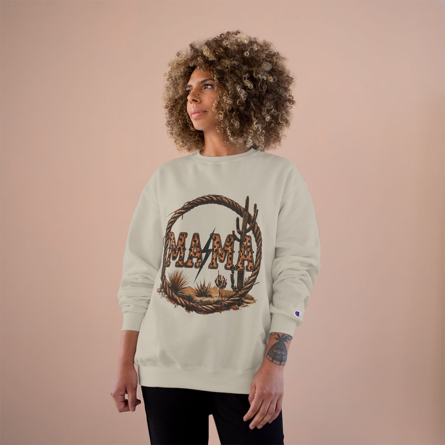 Western-Inspired Mama Champion Sweatshirt, Cozy Sweatshirt for Moms, Gift for Mother's Day, Comfortable Casual Wear, Boho Style Clothing