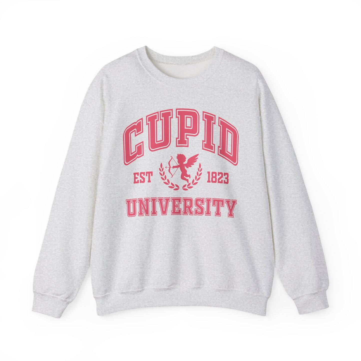 Cupid University Crewneck Sweatshirt — Valentine's Day Graphic Sweatshirt