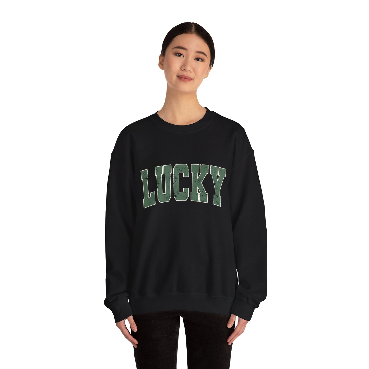 Lucky Graphic Sweatshirt — Vintage Green St. Patrick’s Day Crewneck
