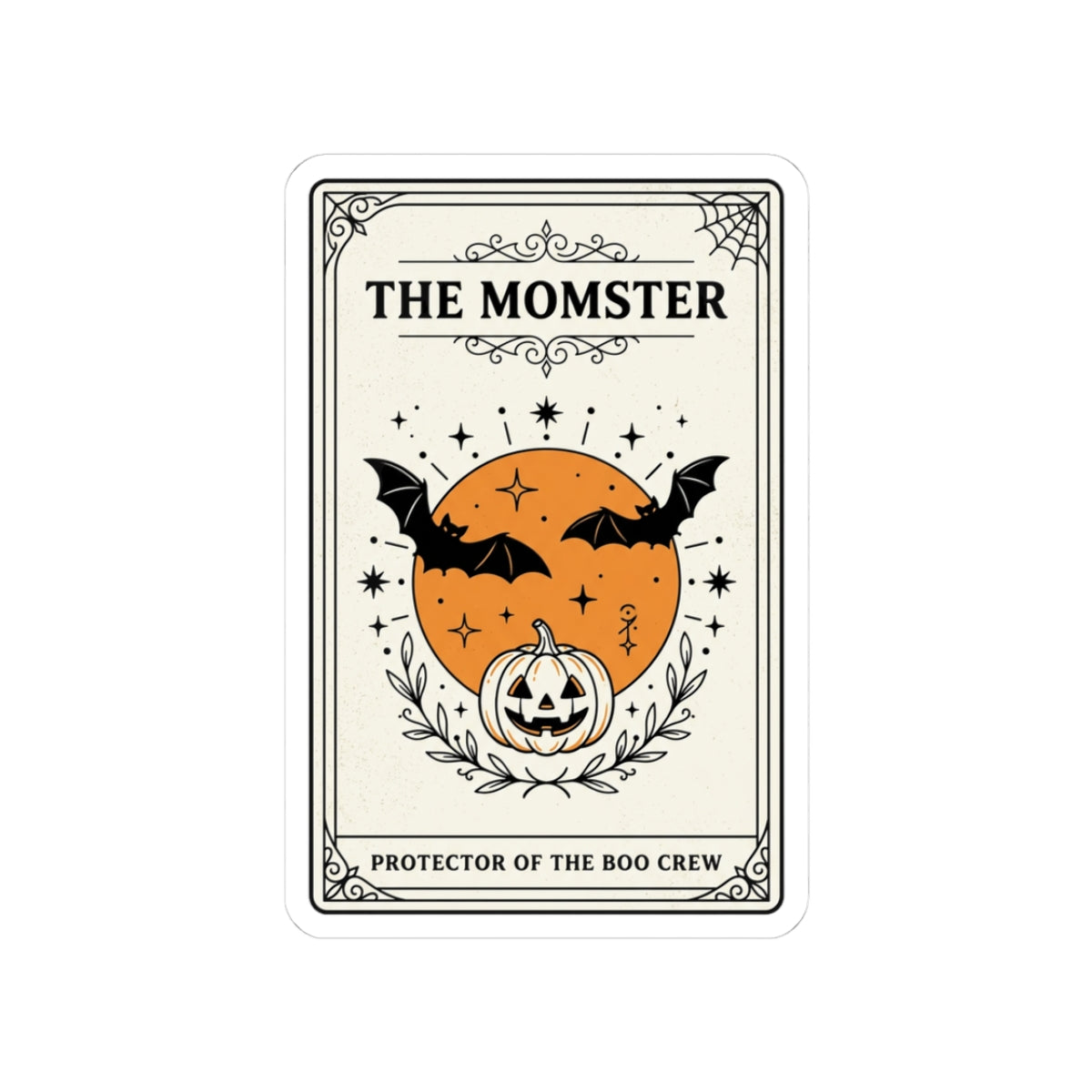 The Momster Kiss-Cut Sticker | Halloween mom, bats & pumpkin
