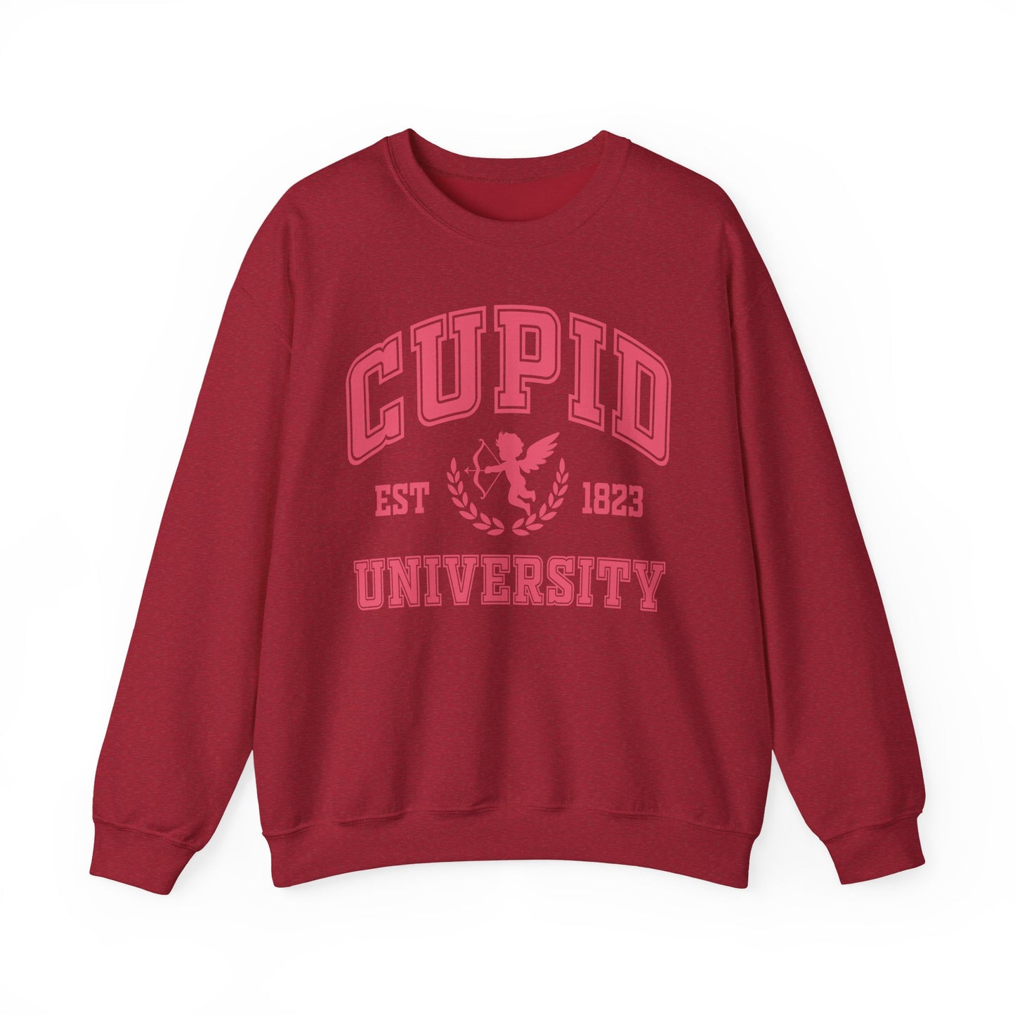 Cupid University Crewneck Sweatshirt — Valentine's Day Graphic Sweatshirt