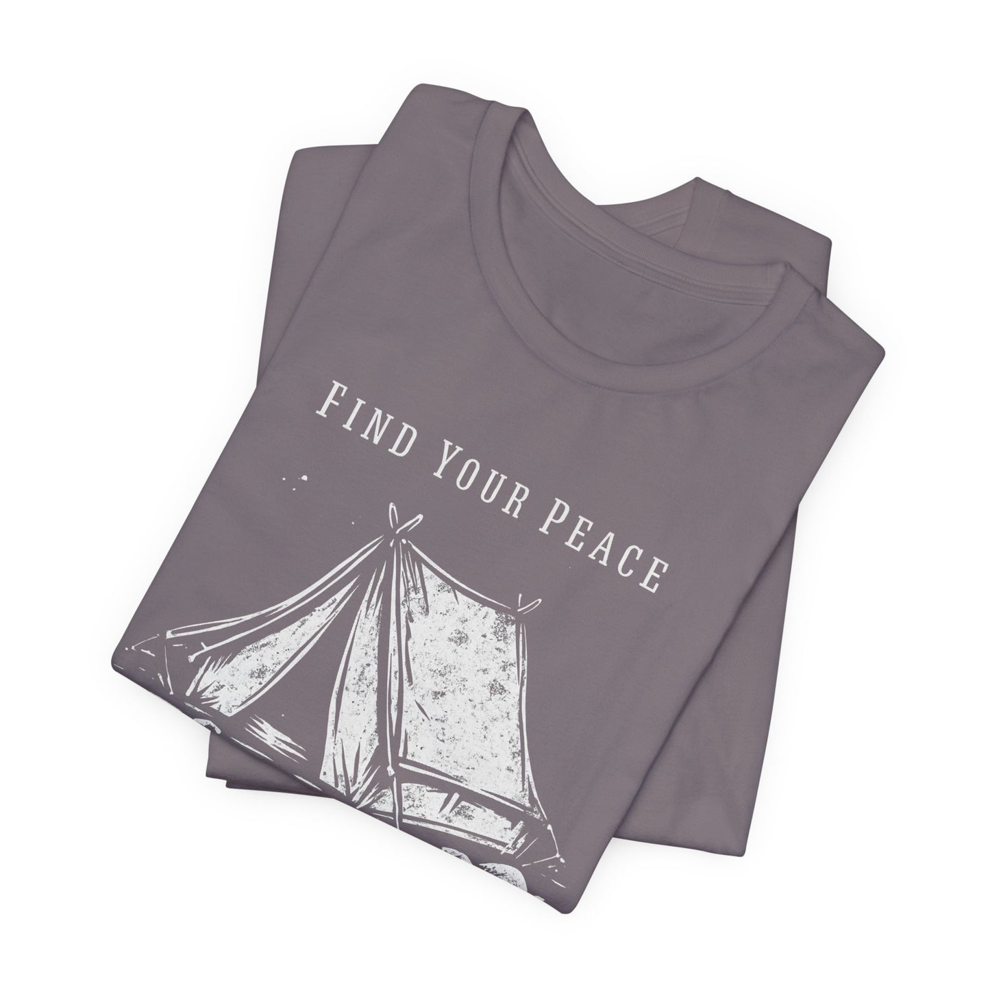 Find Your Peace Camping T-Shirt — Tent Graphic Outdoor Tee