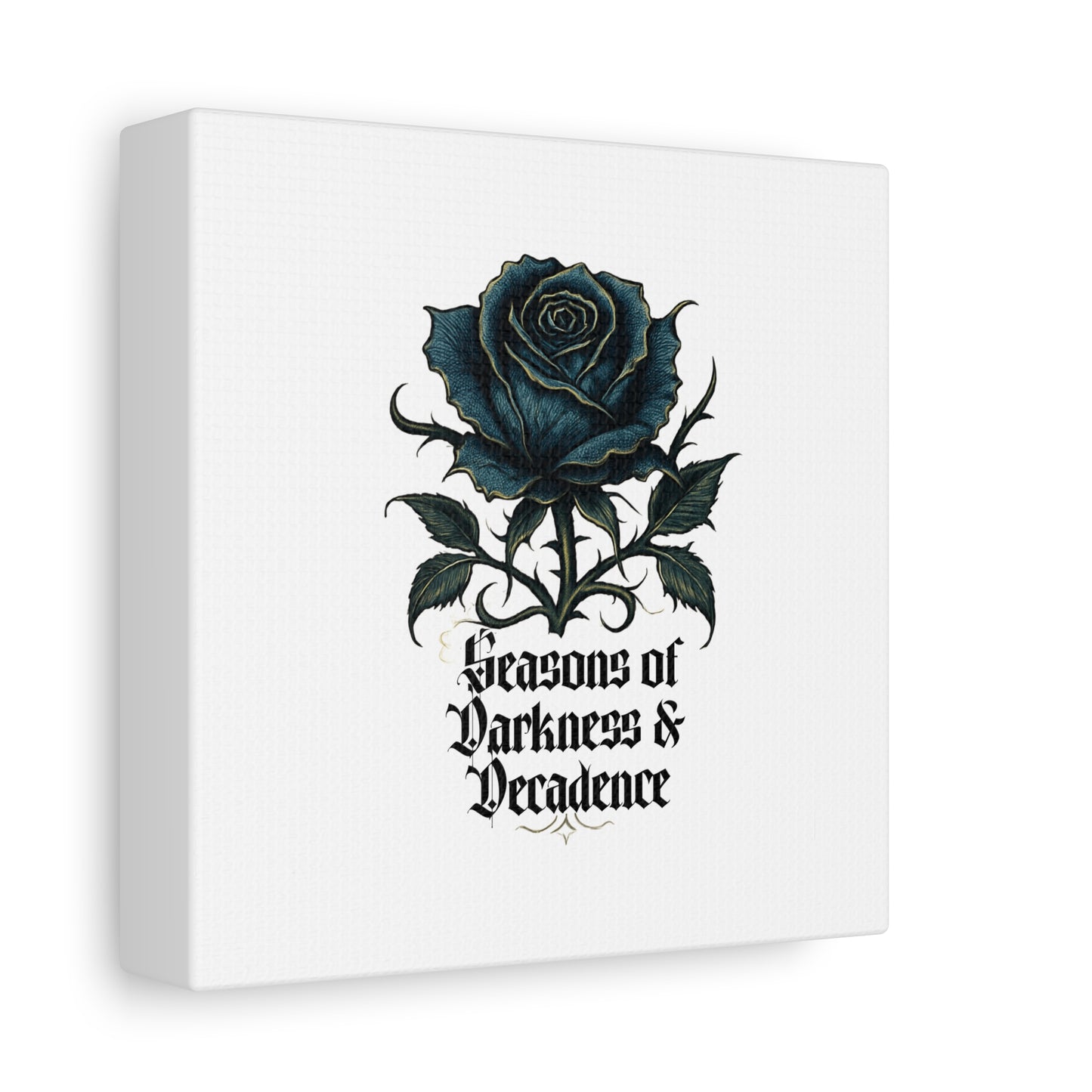 Canvas Wall Art — Gothic Blue Rose "Seasons of Darkness & Decadence"