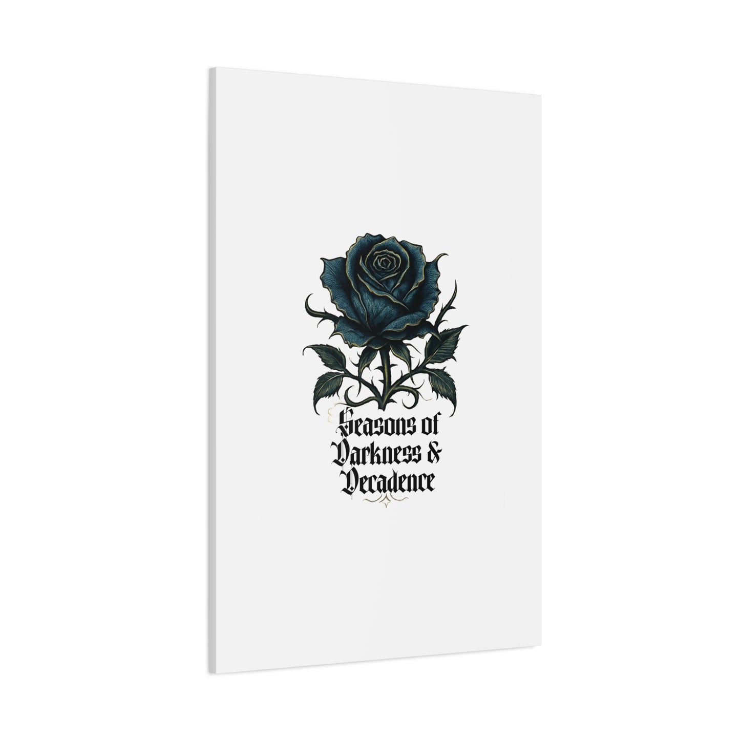 Canvas Wall Art — Gothic Blue Rose "Seasons of Darkness & Decadence"