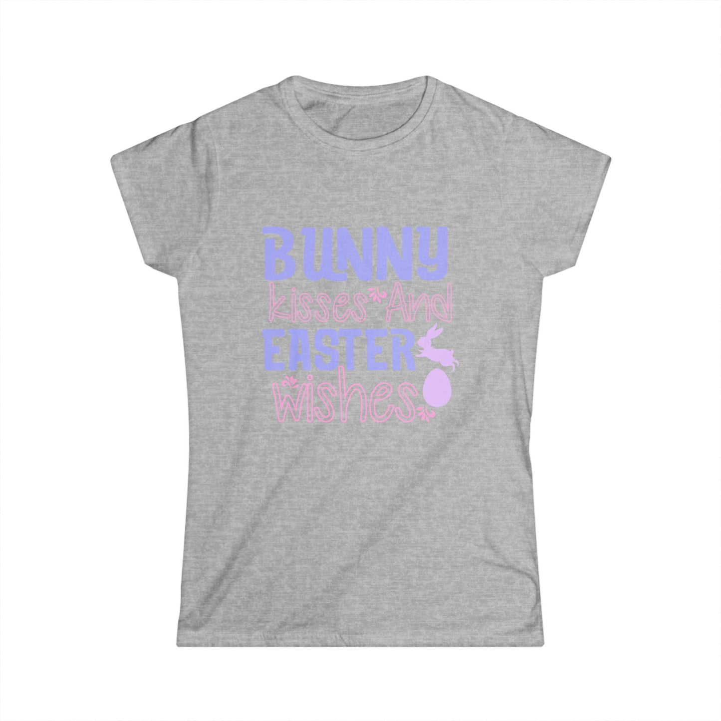 Bunny Easter Wishes Tee — Women's Pastel Easter T-Shirt