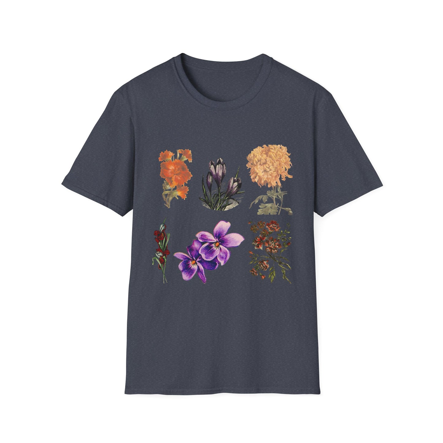 Floral Collage Tee — Vintage Botanical Flowers T-Shirt