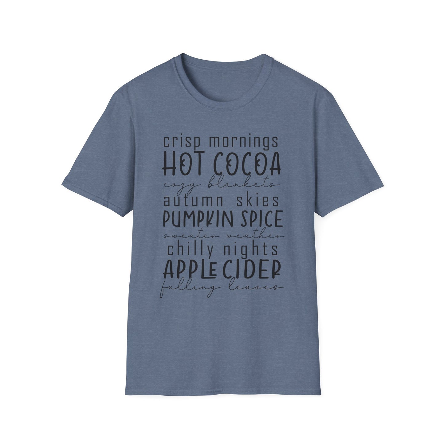 Cozy Fall T-Shirt | Autumn Vibes Shirt, Pumpkin Spice Tee, Hot Cocoa Top, Seasonal Casual Wear, Thanksgiving Gift