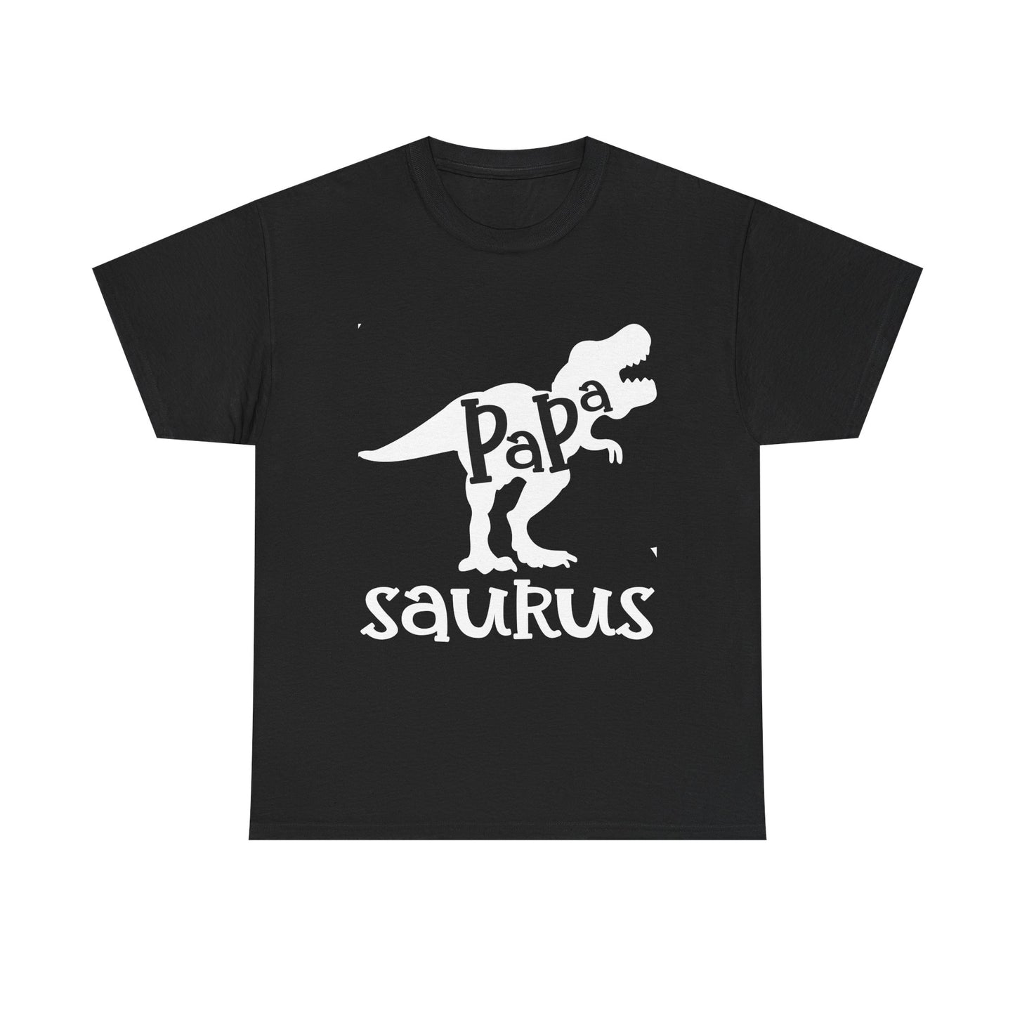 Papa Saurus: The Ultimate Dinosaur Dad Unisex Heavy Cotton T-Shirt - Perfect Father's Day Gift for Prehistoric Parents