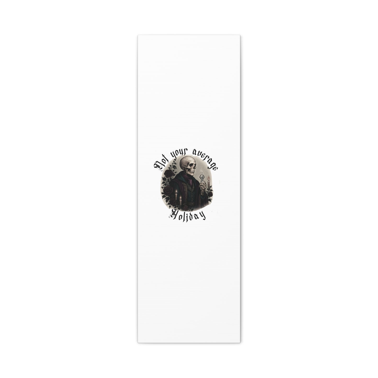Skull Portrait Canvas Print — "Not Your Average Holiday" Gothic Wall Art